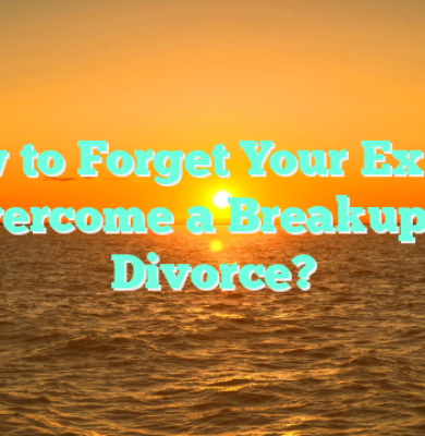 How to Forget Your Ex and Overcome a Breakup or Divorce?